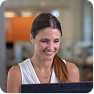 Professional working on a laptop